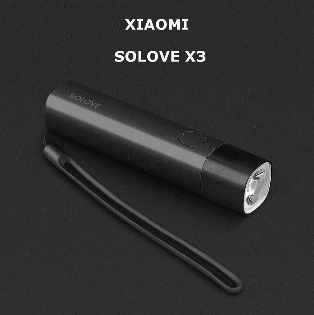 Xiaomi SOLOVE X3S Dual-Function USB Rechargeable Flashlight & Power Bank